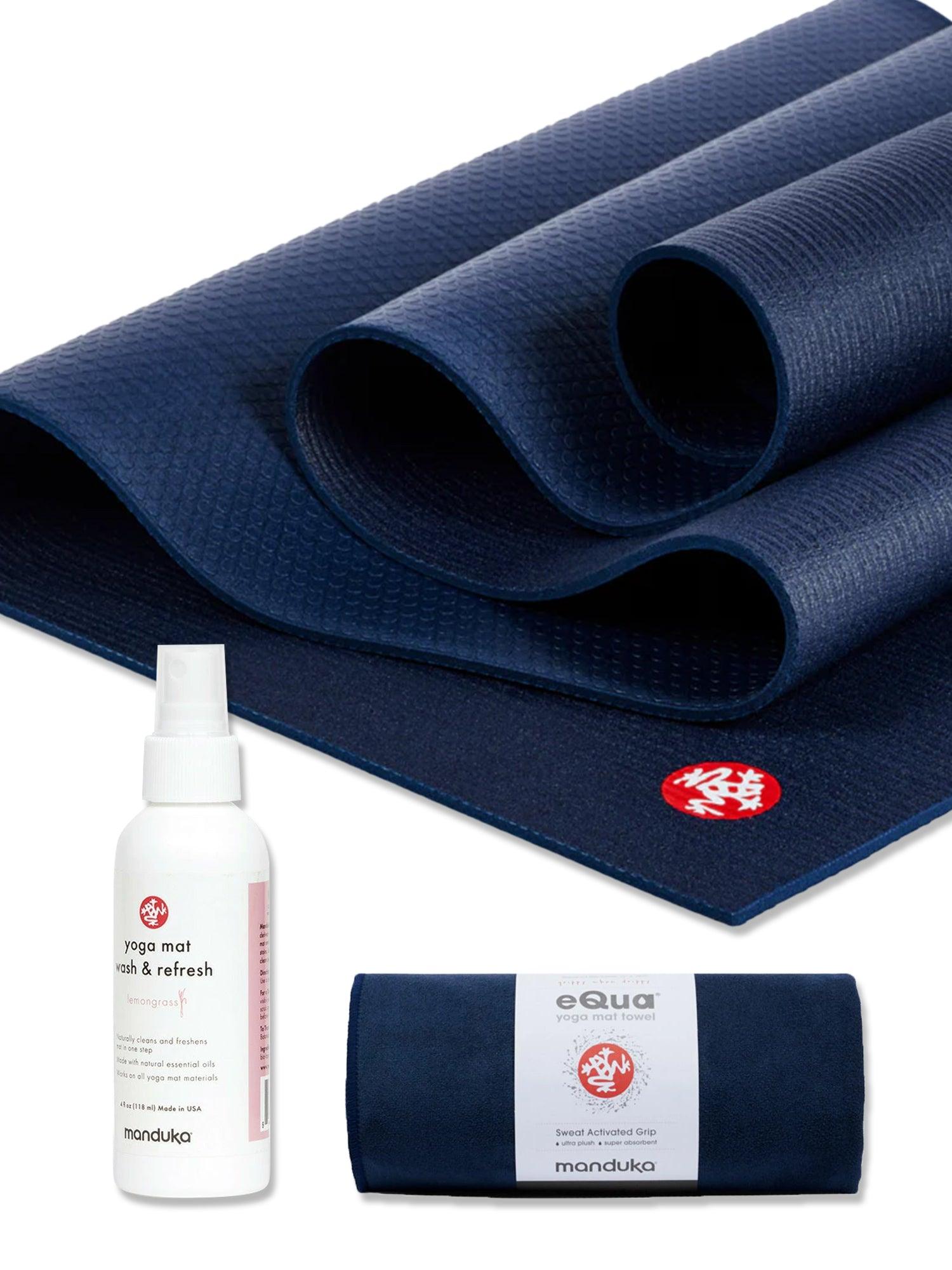 Manduka マンドゥカ Manduka ヨガセット D【Proliteヨガマット×ヨガタオル×マットクリーナー】[SALE 2700円OFF]※クーポン対象外-ヨガマット-ミッドナイト-