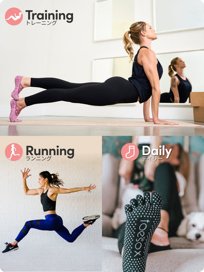 [ToeSox] Mia (Full-Toe) Grip Socks / Yoga Pilates Anti-Slip Socks 25SS_D2