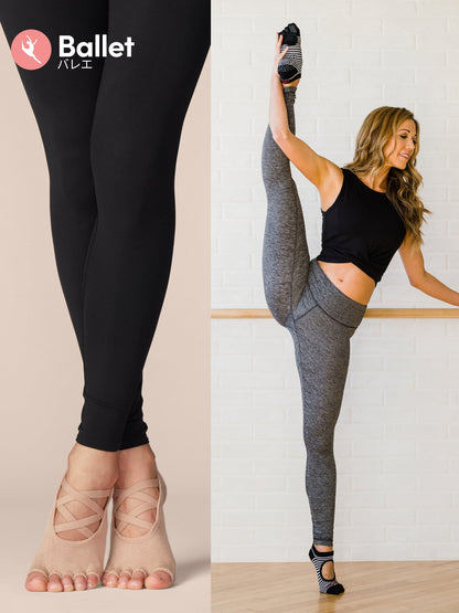 [ToeSox] Bellarina Tec ベラリナ テック（Full-Toe／つま先あり） グリップ ソックス ／ ヨガ ピラティス 滑り止め付 靴下 25FW_D1 CORE