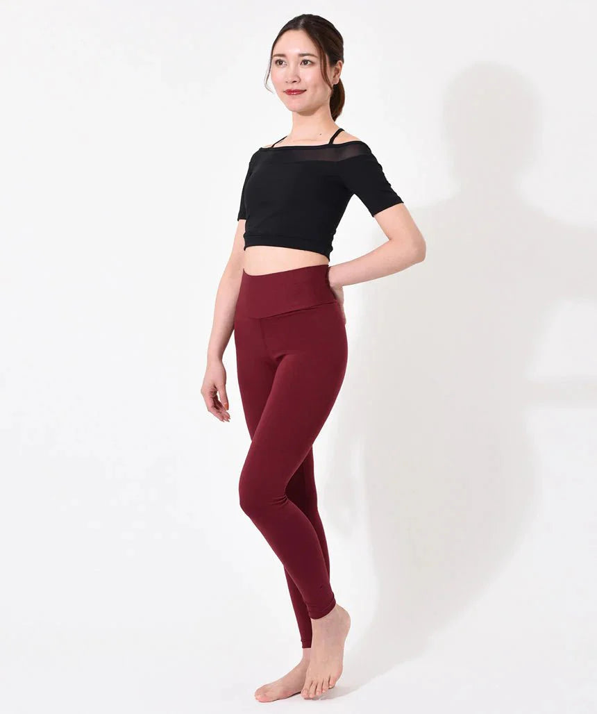 新色[Loopa] ルーパ ストレッチコットンヨガレギンス Strech Cotton Yoga Leggings / ヨガパンツ ボトムス ヨガウェア [A] 20_1-Puravida! プラヴィダ　ヨガ ピラティス フィットネスショップ