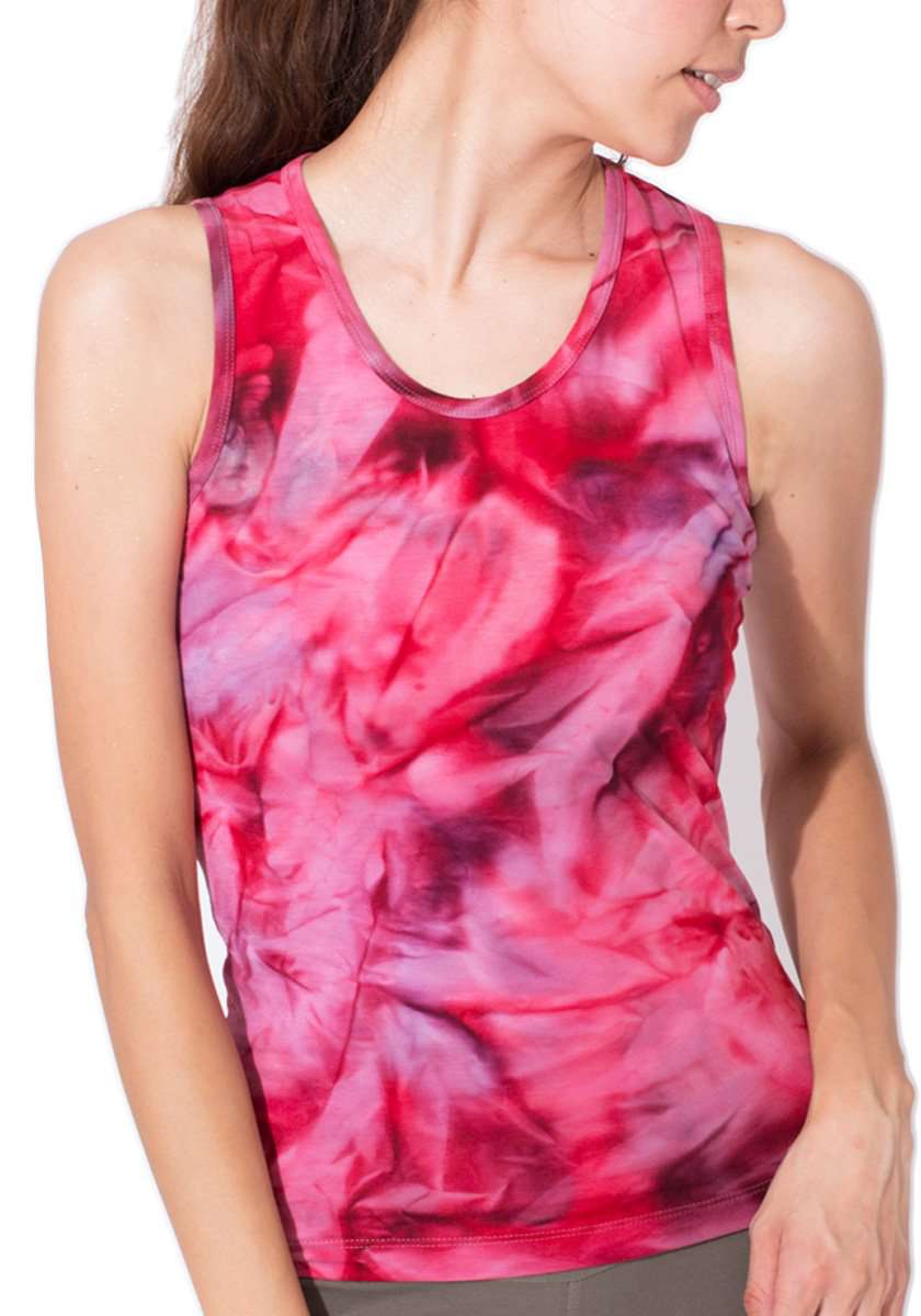 [Loopa] ルーパ ストレッチ タンクトップ バティック柄 Yoga Stretch tank top / ヨガウェア ヨガトップス [SOFF]-Puravida! プラヴィダ　ヨガ ピラティス フィットネスショップ