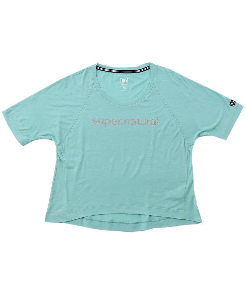 [[sn] super.natural] W リキッド フローTee スーパーナチュラル レディース ヨガウェア 半袖 ゆったり 体型カバー / 23SS SNW017217 [SOFF]-Puravida! プラヴィダ　ヨガ ピラティス フィットネスショップ