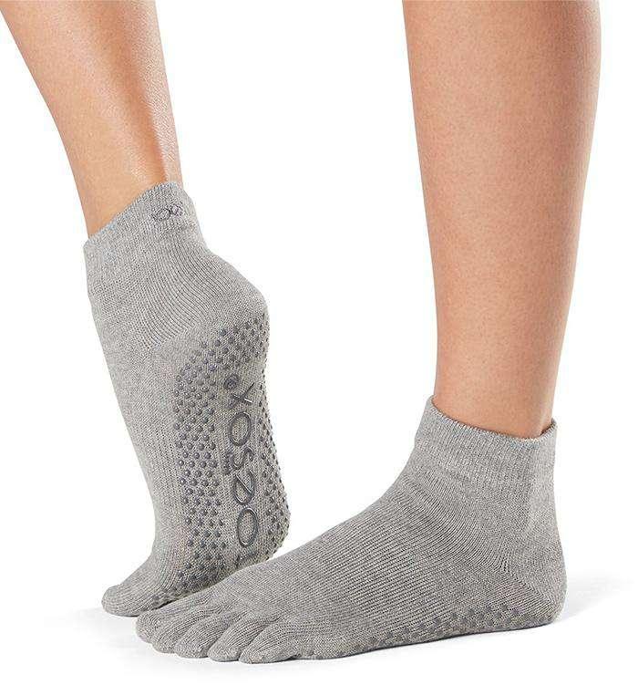 [ToeSox] Ankle アンクル（Full-Toe／つま先あり）グリップ ソックス ／ ヨガ ピラティス 滑り止め付 靴下