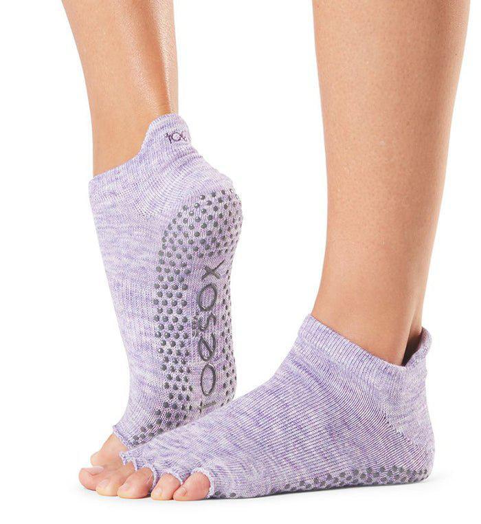 [TOESOX] ローライズ（Half-Toe) グリップ ソックス/ ヨガ 滑り止め付き下 23SS -Manduka マンドゥカ ヨガマット ヨガグッズ ヨガウェア ヨガ _ヘザーパープル