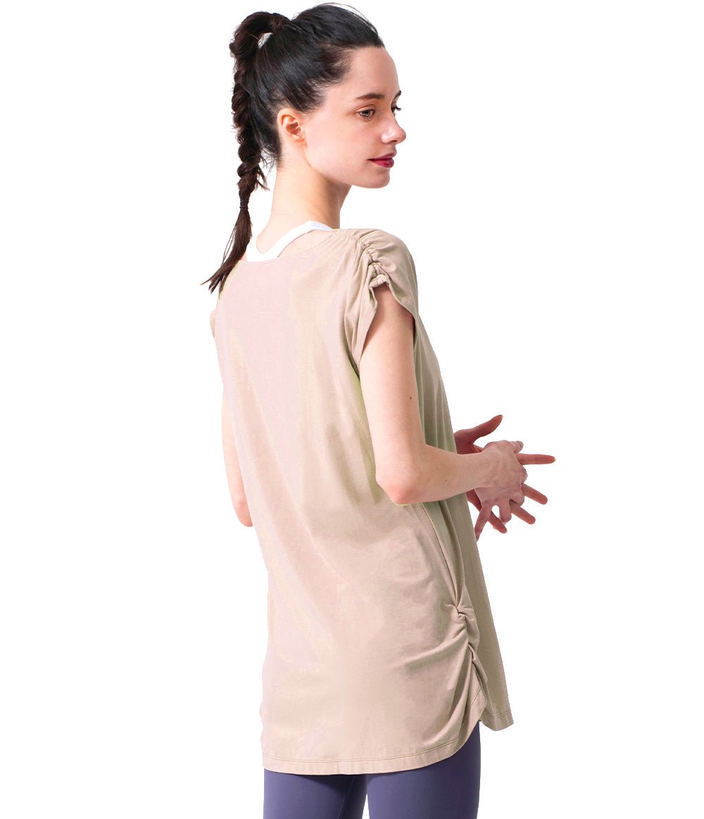 [Loopa] ルーパ ルーシュ ロング Tシャツ Yoga Roush long Tee / ヨガトップス ヨガウェア Tシャツ [A] 20_1 22SS - Puravida! プラヴィダ　ヨガ フィットネスショップ