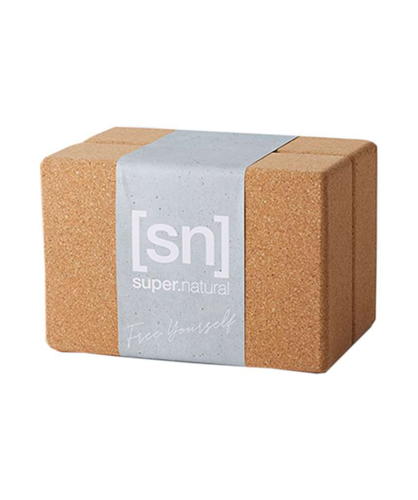 [[sn] super.natural] コルクヨガブロック（2個セット） / Cork Yoga block 21FW ヨガプロップス 収納袋付き - Puravida! プラヴィダ　ヨガ フィットネスショップ